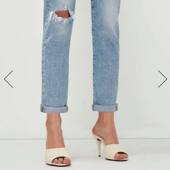 NWT. 7 FOR ALL MANKIND Luxe Vintage Josefina Feminine Boyfriend Distressed Jeans - Picture 4 of 12